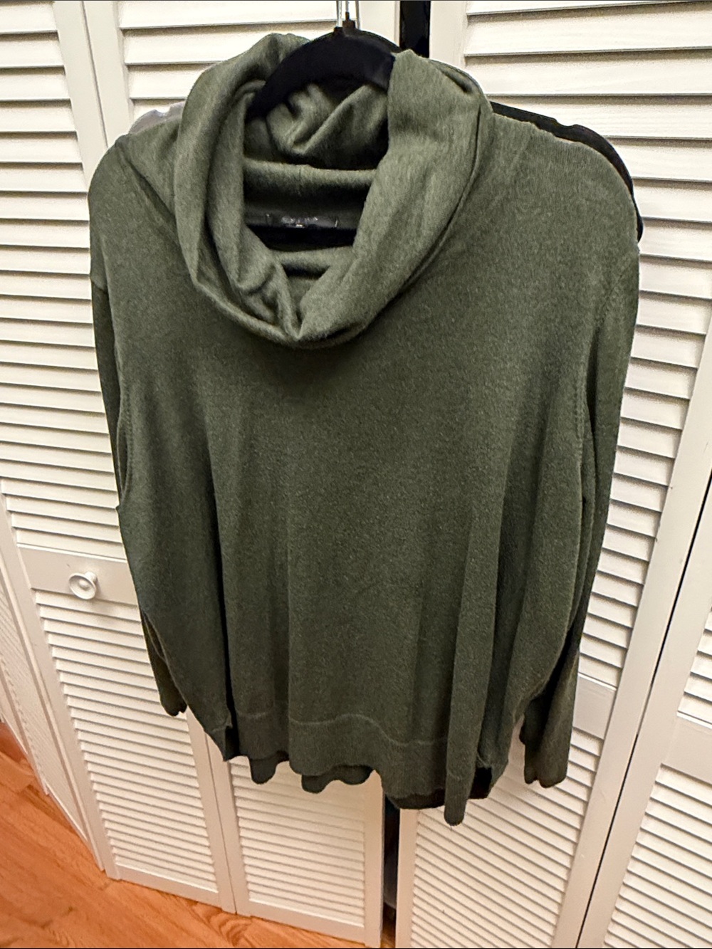 Cyrus Olive Green Cowl Neck Sweater